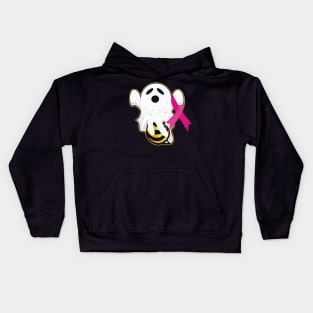 Boo Bees Breast Cancer Ghost Halloween Costume Kids Hoodie